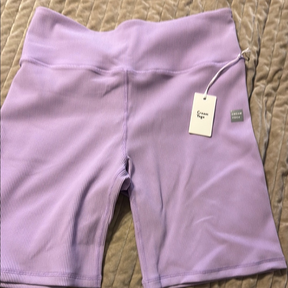 Lavender Ribbed Women's Shorts